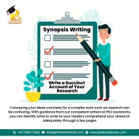 Synopsis Writing Service  PhD Assistance